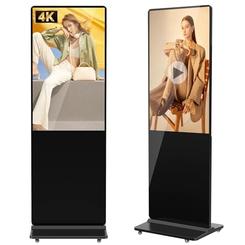JIYANG 43 Inch 4K Digital Signage Kiosk Ultra HD LCD IPS Display,Plug-and-Play,HDMI Input,Customizable Service,Interactive Kiosk for Restaurants,Conference Rooms,Hotels