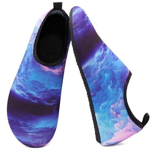 Unisex Water Shoes Quick-Drying Beach Aqua Shoes for Women Men Blue Nebula 9-10 W/ 8-9 M US - Image 1