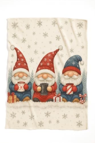 Carastora Christmas Gingerbread Man Flannel Holiday Blanket Measures 40x50in, is Warm and Lightweight, and is Suitable for Home Decoration in The Living Room and Bedroom, as Well as a