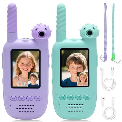 Kids Video Walkie Talkies, 2 Pack Long Range Walkie-Talkie for Kids, Rechargeable Video Call Toys with Camera for Indoor,Camping,Hiking,Travel,Christmas,Birthday Gift for Boys Girls Age 3-12 - Image 1