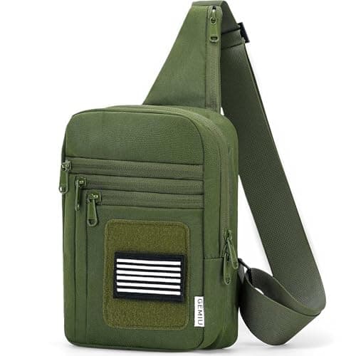 GEMIU Tactical Crossbody Bag for Men CCw Sling Bag Durable Shoulder Chest Pack Bags with Adjustable Strap Green - Image 1