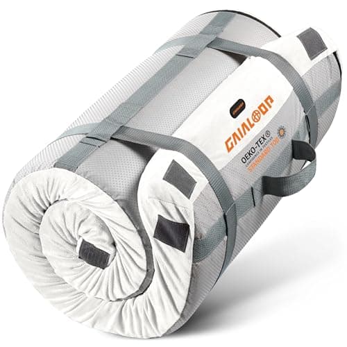 Floor GAIALOOP Memory Foam Car Camping Bed Glamping Roll Up Futon Mattress, Japanese Floor Sleeping Mat Camp Cot Mattress Pad Travel Guest Side Sleepers [Single: 75 * 30 * 3'']