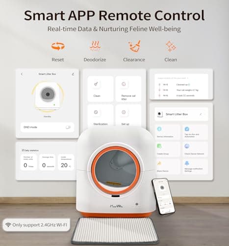 Made4Pets Self-Cleaning Litter Box, Automatic Cat Litter Box with APP Control, Odor-Eliminating, 60L Capacity, Anti-Pinch Safety, Hands-Free Waste Disposal, Includes Waste Bags, for Multiple Cats - Thumbnail 3