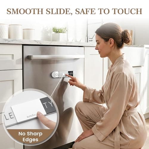 EliteSign Clean Dirty Magnet Dishwasher Sign, Magnetic Dish Washer Clean Dirty Sign, Strong Magnets Indicator for Stainless Steel Dishwasher, Extra Adhesive Tapes Included - Thumbnail 3