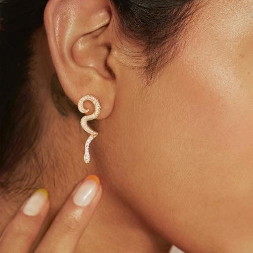 LOYATA Dainty Gold Earrings for Women，14k Gold Stud Earrings for Cartilage Piercing Cubic Zirconia Earrings Studs for Women Jewelry Gifts - Thumbnail 3