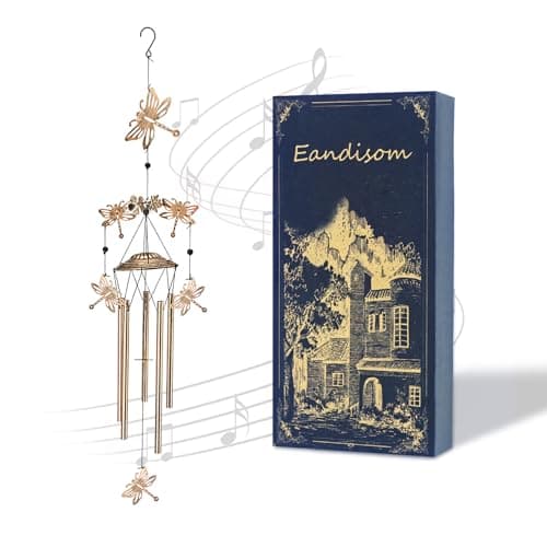 Wind Chimes for Outside Garden Decor - Dragonfly Decorations Wind Chimes, Birthday Gfits for Women, Mom, Grandma, Memorial Gifts, Housewarming Gifts, Yard or Patio Deals - Image 1