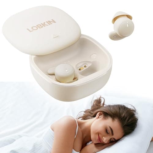 LOBKIN Sleep Earbuds,Wireless Bluetooth Noise Blocking Sleeping Headphones,Sleep Earphones for Side Sleepers in Ear Soft Mini Invisible Buds Comfort Fit for Sleeping Working - Image 1