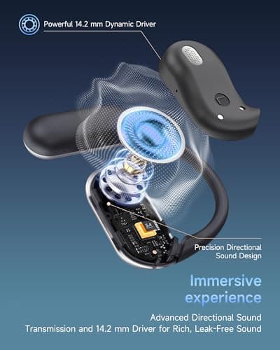 Mosyxe AI Translation Earbuds Real Time 144 Language Translator Earbuds for iPhone and Android Translation Headphones Translating Device for Travel Business Learning with Charging Case - Thumbnail 3