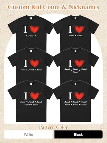 Custom4U Personalized I Love Shirt with Custom Kids Names Personalized from Son Daughter Birthday Gifts for Grandma - Thumbnail 4