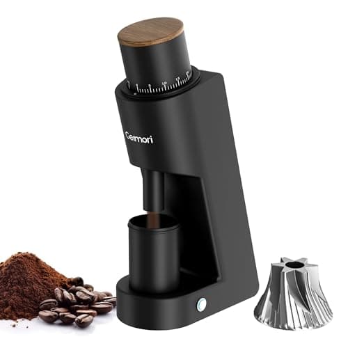 Single Dose Coffee Grinder,Wirsh Geimori GU38 Coffee Grinder with 38mm 6-Core Stainless Steel Conical Burr, 0.01mm Stepless Adjustment, Low Retention Espresso Grinder with Magnetic Dosing Cup,Upgrade - Image 1
