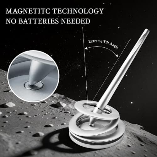 Ovatt Hoverpen Interstellar - Space Silver, Ballpoint Pen, Unique Conversational Starter, Premium Futuristic Design, Precision Flow Ink, Schmidt Ballpoint Cartridges (Silver) - Thumbnail 4