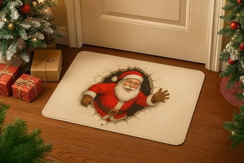 Carastora Christmas Indoor/Outdoor Mat - Waterproof and Slip-Resistant, 20x31 inches, Suitable for entrances, porches, restrooms, Offices, etc., and can be Used as a Holiday Decoration and Gift. - Thumbnail 2