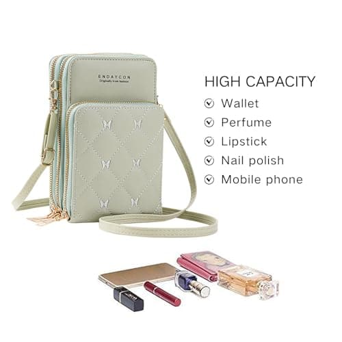 Endaycon Crossbody for Women, Trendy Small Phone Purse with Secure Card Slots, Lightweight Card wallet - Thumbnail 6