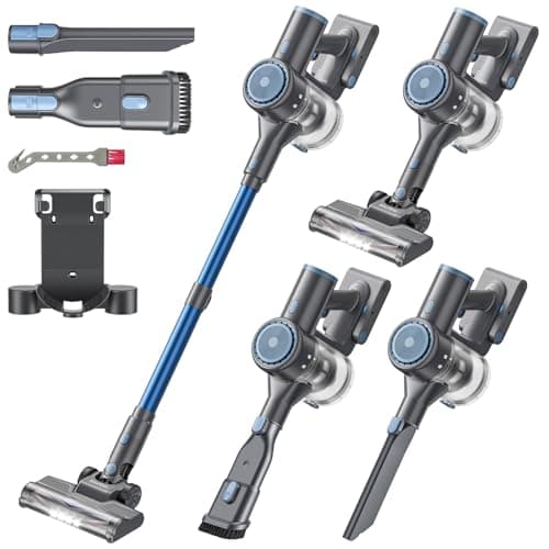 BlueEpic Cordless Vacuum Cleaner for Home, 40000Pa/300W Stick Vacuums with Charging Wall Dock, Anti-Tangle, 6 in 1 Lightweight Handheld Vacuum for Pet Hair, Hard Floor, Carpet - Image 1