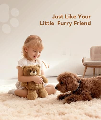 Dreamegg Microwavable & Weighted Stuffed Animal, Unscented Microwave Heating Pad for Period Cramps, 1.43 Lbs Teddy Bear, Washable Cover, Anxiety Relief, Cute Heatable Plushies - Thumbnail 5