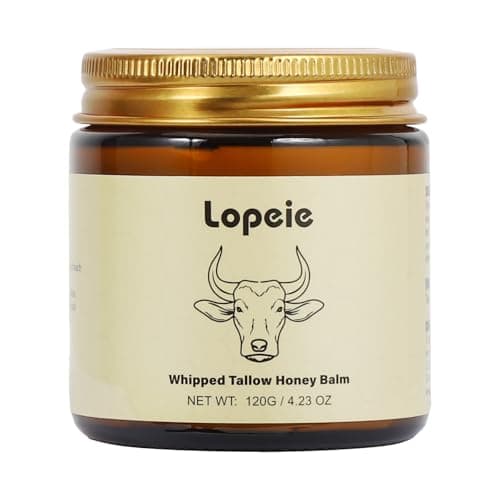 Lopeie Beef Tallow for Skin - Organic Grass Fed Whipped Moisturizer with Honey Balm, Natural Hydrating Cream for Face & Body, Relief for Dry & Sensitive Skin (4.23oz, Lavender) - Image 1