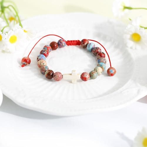 BAYLAY Teen Girl Gifts Trendy Stuff, Cross Bracelet for Women Teenage Girls Birthday Gifts Christian Religious Easter Baptism for Teens Girl Easter Essentials Basket Stuffers Fillers Gift - Thumbnail 4