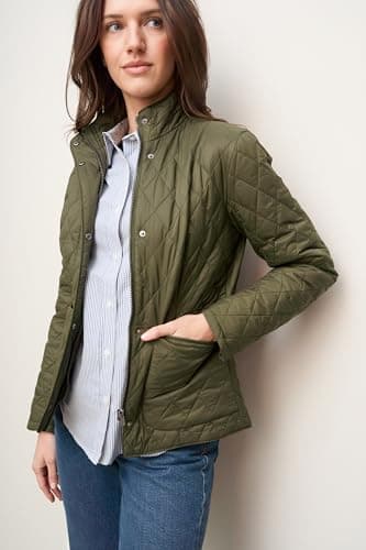 Orolay Women's Quilted Lightweight Puffer Jacket Slim Fit Padded Coat Casual Zip Up Outerwear with Pockets Green XX-Large - Thumbnail 2