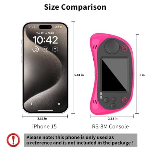 EASEGMER 16 Bit Kids Handheld Games Built-in 220 HD Video Games, 2.5 Inch Portable Game Player with Headphones - Best Travel Electronic Toys for Kids Age 3-10 Years Old Children (Pink) - Thumbnail 3