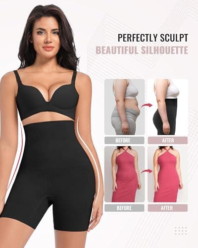 ForeverShaper Tummy Control Shapewear for Women Seamless High Waist Shaper Shorts Butt Lifting Thighs Slimmer for Under Dress - Thumbnail 4