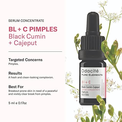 Odacité Bl+C Serum Concentrate for Face, Luxury Black Cumin + Cajeput Pore-Clearing Facial Oil for Pimples & Blemishes, Vegan Vitamin E Spot Treatment for Oily, Acne-Prone Skin, 0.17 fl oz - Thumbnail 2