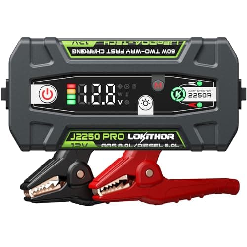 LOKITHOR J2250 PRO Jump Starter with ConnectMax, 2250A LiFePO4 Car Starter Battery for 8.0L Gas and 6.0L Diesel Engines, Jump Pack with 60W Two-Way Fast Charging, Super-Safe and 2000 Cycle Life - Image 1