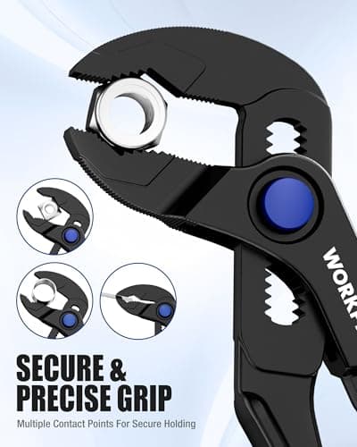 WORKPRO 2-Piece Mini Pliers Set with Pouch for Tight Spaces & Versatile Use - Thumbnail 4