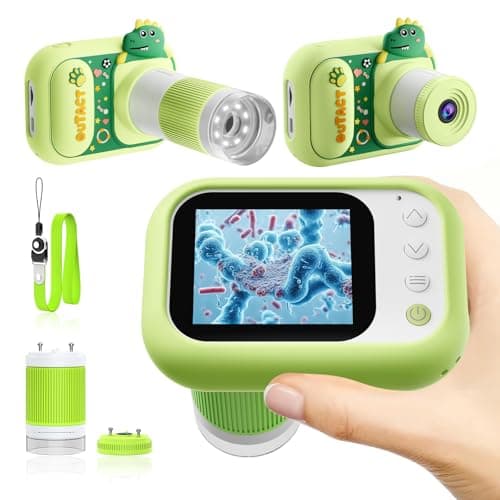 Microscope for Kids Handheld Mini Portable Digital Rechargeable 1000X with 2.4 Screen 1080P 3 in 1 Microscope Photography Recording Edu Gift Age 4-6 8-12 Children Students - Image 1