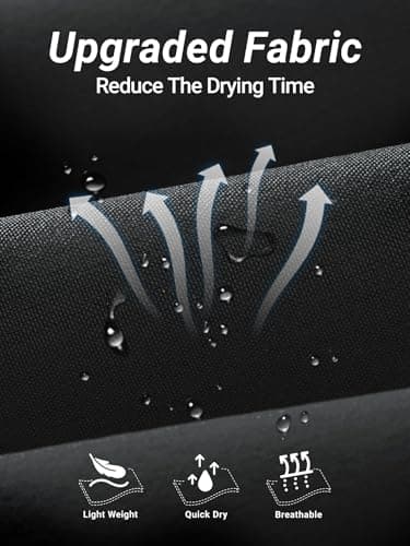 Arcweg Men's Swim Trunks Black with Compression Liner and Zipper Pockets Quick Dry Bathing Suit Board Swimming Shorts Medium - Thumbnail 6