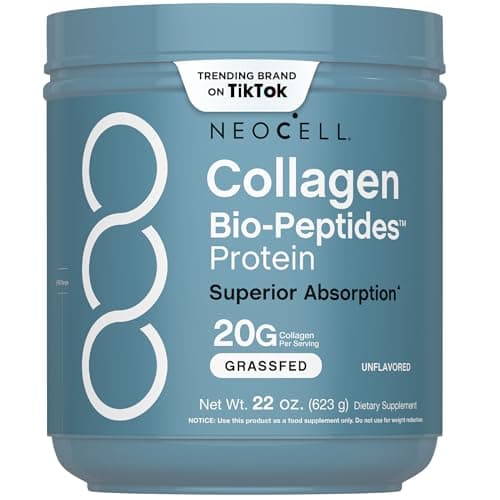 NeoCell Collagen Bio-Peptides Powder | 22oz | Super Hair, Skin, and Nails | Superior Absorption | Grassfed Protein Supplement | Advanced with 18 Essential Amino Acids - Image 1