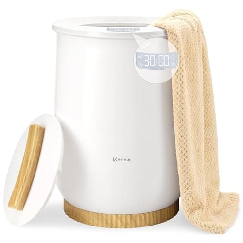 Keenray Upgraded Towel Warmer Bucket, Large Towel Warmer with 3 Heating Modes, Heat Time 30/45/60/90 Min Adjustable and Up to 24 Hour Delay Timer, Towel Heater for Oversize Bathrobes Blankets, CL1Plus - Image 1