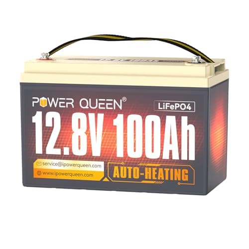 Power Queen 12V 100Ah Self Heating Lithium Battery, Built-in 100A BMS, Low Temp Protection, Charging -4°F/-20°C, LiFePO4 Battery Up to 15000+ Cycles for RV, Off-Grid System, Trolling Motor - Image 1