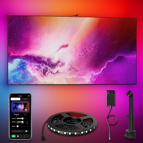 DeckTok LED TV Backlight 11.5ft - TV Lights that Change with Screen for 55-65'' RGB LED Strip Lights Cuttable with Smart App Control Game & Music Sync Color Changing Light for Holiday Decor - Image 1