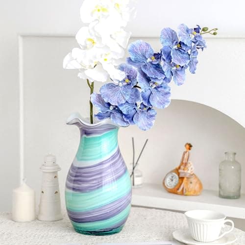 10.8" Glass Flower Vases for Tables Centerpieces,Large Decorative Vases for Home Decor, for Women - Thumbnail 6