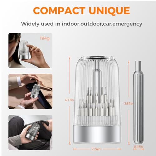 VMYTH 31 in 1 Precision Screwdriver Set, S2 Steel Magnetic Bits Mini Tool Kit with Transparent Case, Professional Repair Set for iPhone, Laptop, PC, Watch, Glasses & Electronics (Silver) - Thumbnail 5