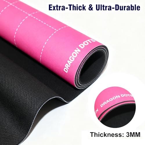 Maxsolve Mahjong Mat, 31.5" x 31.5" Neoprene Mahjong Table Mat with Rules, Anti Slip & Noise Reduction Gaming Mat for Poker, Card, Dominoes, Board & Tile Games, Mahjong Gift with Carrying Bag - Pink - Thumbnail 6