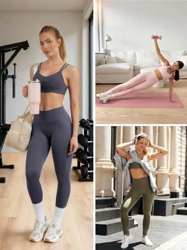 AFFOLE Yoga Pants Women Fashion High Waist Legging Stretch Scrunch Butt Casual Workout Sweatpants Spring Summer Fall Winter Green - Thumbnail 5