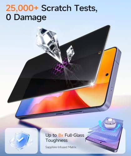 HelloDeere Privacy Screen Protector for Samsung Galaxy S26 Ultra, 2-Pack - Thumbnail 2