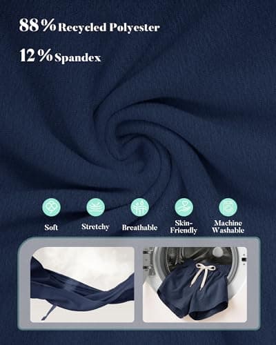 iceROSE Sweat Shorts for Women, Athletic Running Workout Drawstring Casual Lounge Loose Summer Shorts with Pockets - Thumbnail 4