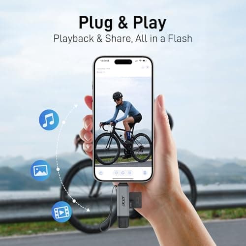 acer SD Card Reader USB C, Dual Slots USB 3.0 Type C to Micro SD Card Adapter, Memory Card Reader for MicroSD, SDHC, SDXC, Compatible with Laptop, PC, iPhone16/15, MacBook Pro/Air, iPad Pro, Android - Thumbnail 4