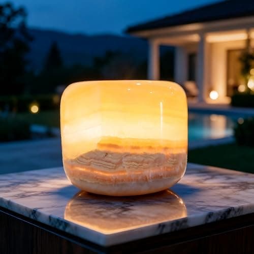 Marble Lamp Night Light Touch Bedside Table Lamp for Bedroom,Type-C Rechargeable Small Desk Bedside Small Lamps,Eye Caring Dimmable LED Ambient lamp (Amber Jade)