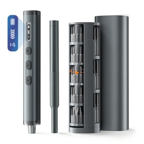 VMYTH Electric Screwdriver with OLED Smart Display, 80 in 1 Mini Precision Screwdriver Set, 0.5N.m High Torque, Magnetic Storage Case, Rechargeable Cordless Repair Tool Kit for PC, PS5, Laptop, Camera - Image 1