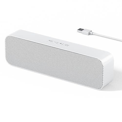 USB Computer Speakers,Pc Speakers for Desktop,Stereo Sound & Rich Bass,with 3.5mm Aux-in,Bluetooth,TF Card Port,USB Powered Speakers for Desktop Monitor,for Web Conferences,Offices,Teacher,Music - Image 1