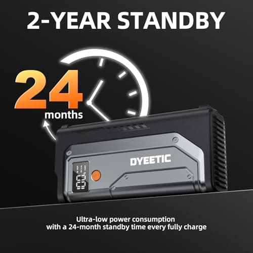 Car Jump Starter 5000A, Jump Starter Portable Battery Pack for 10.0L Gas and 8.0L Diesel Engines, 12V Lithium Jumper Box, Car Starter Booster with Power Bank, LED Light, Jumper Cable - Thumbnail 6