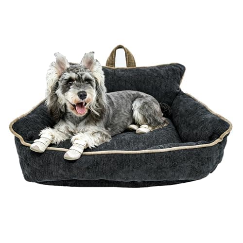 RAFASAFA Orthopedic Dog Bed with Memory Foam, Washable Plush Pet Bed for Small, Medium & Large Dogs, Cozy Bolster Crate Dog Bed for Joint Support & Comfort.(Black) - Image 1