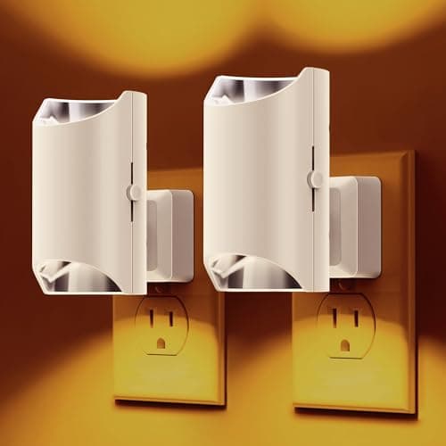 L LOHAS LED Night Lights Plug into Wall, Dimmable Night Light 0-100LM, Dusk to Dawn Sensor, Soft White 2000K, Plug in Nightlights for Hallway Bedroom Stairway, 2 Pack - Image 1