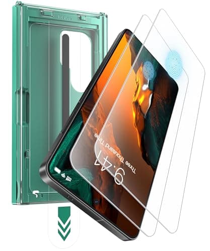 GolbinBox 9H+ for Samsung Galaxy S26 Ultra Screen Protector [12FT Military-Grade] Aerospace Glass Anti-Blue Light Full Coverage Fingerprint Unlock Touch Sensitivity Case Friendly Bubble-Free 2 Pack - Image 1