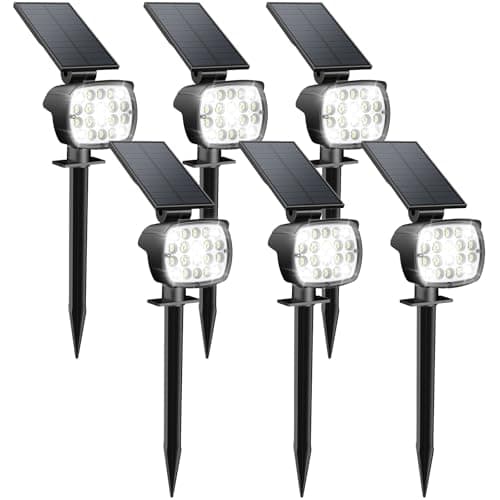Kaxiida Solar Spot Lights Outdoor Waterproof - 2026 Upgrade 3 Level Ultra Bright Spot Lights Uplights, LED Landscape Spotlight for Tree, Pathway, Wall, Adjustable Solar Panel Auto On/Off - Image 1