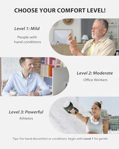 CINCOM Upgraded Hand Massager with Heat and Compression for Arthritis and Carpal Tunnel - Cordless & Rechargeable (Pearl White & Gold) - Thumbnail 4