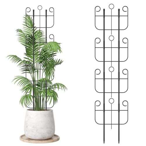 4 Pack Trellis for Climbing Plants Indoor, Expandable Heavy-Duty Metal Trellis for Potted Plants Outdoor, Flowers Vine Ivy, Sturdy Houseplant Pothos Plant Climber Support - Image 1